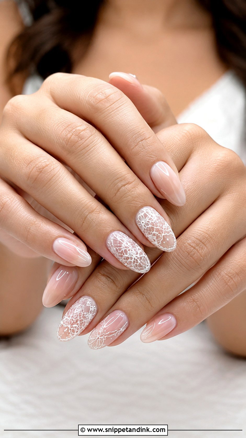 Lace Wedding Nails - Snippet and Ink - 30 Simple Wedding Nails for Bride