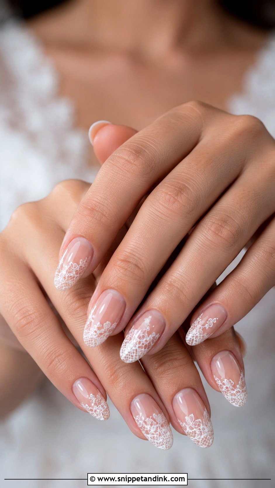 Lace Wedding Nails - Snippet and Ink - 30 Wedding Day Nails for Bride