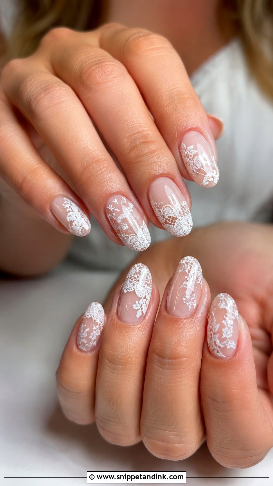 Lace Wedding Nails - Snippet and Ink - 30 Wedding Nail Inspo for Bride Ideas