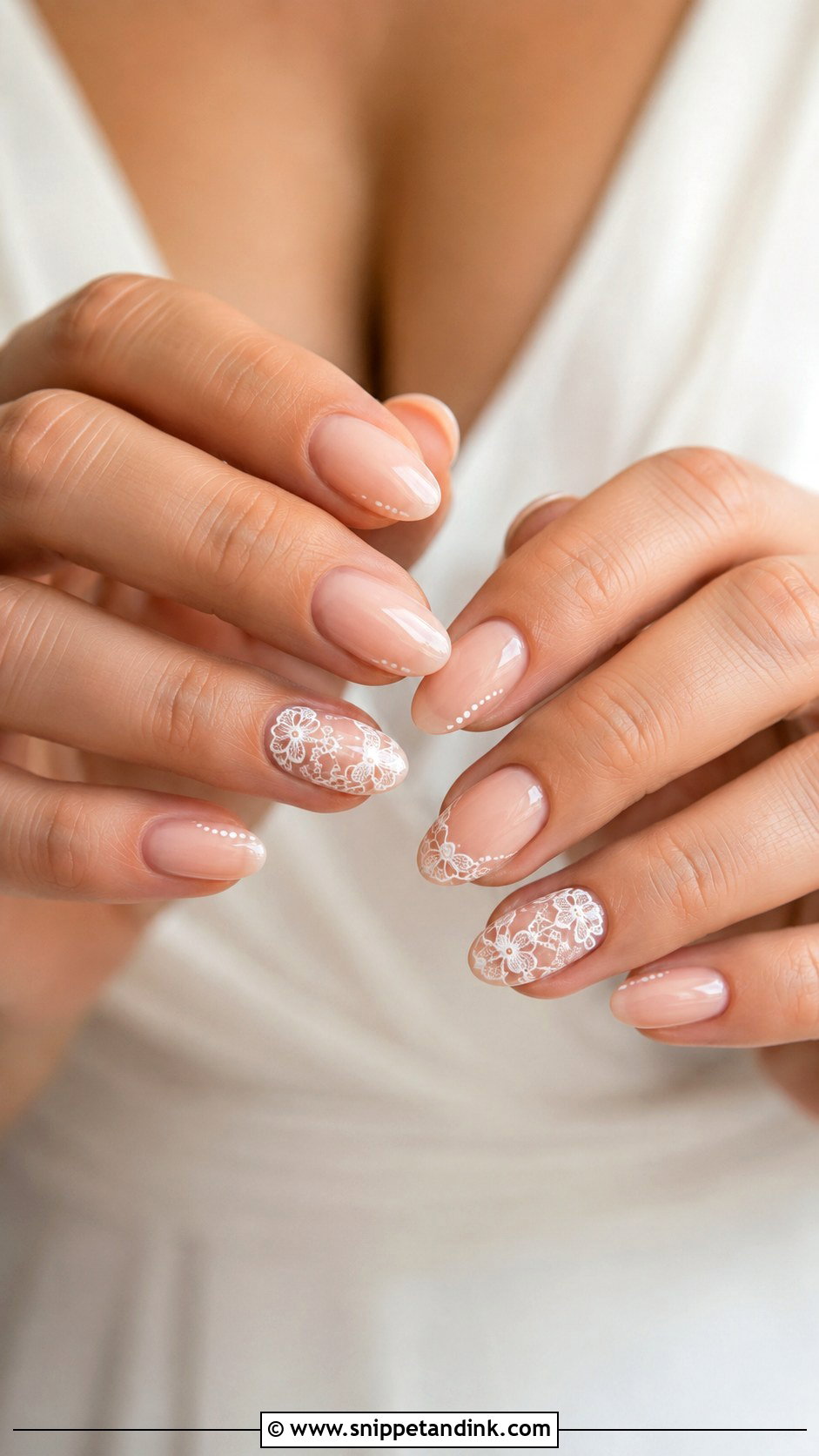 Lace Wedding Nails - Snippet and Ink - 20 Easy Wedding Nails