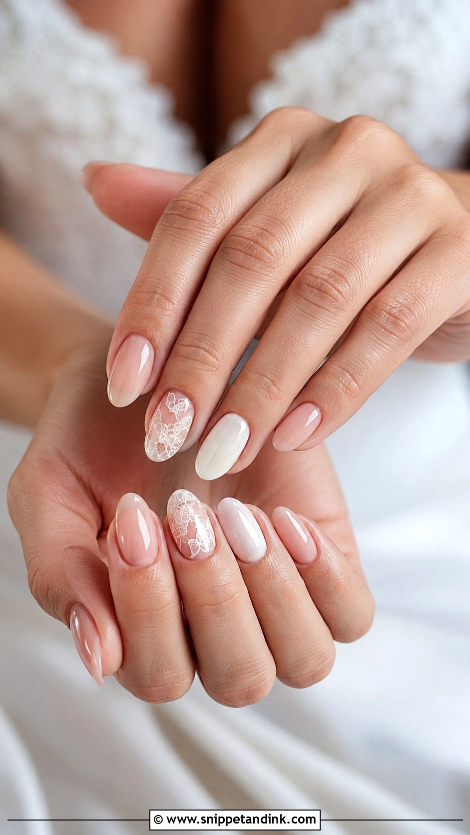 Lace Wedding Nails - Snippet and Ink - 20 Fancy Wedding Nails