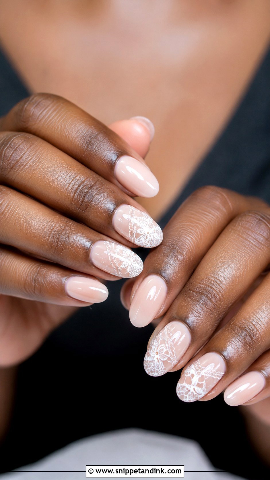 Lace Wedding Nails For Black Women - Snippet and Ink - 20 Wedding Nails Black Women