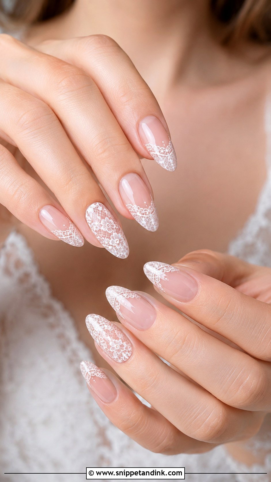 Lace Winter Wedding Nails - Snippet and Ink - 20 Winter Wedding Nails for Bride