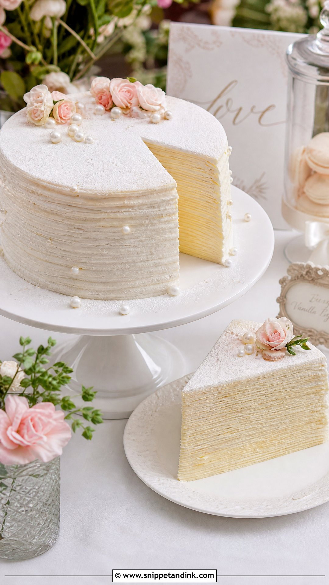 Lady M Crepe Wedding Cake - Snippet and Ink - 25 Lady Cake Ideas for Wedding