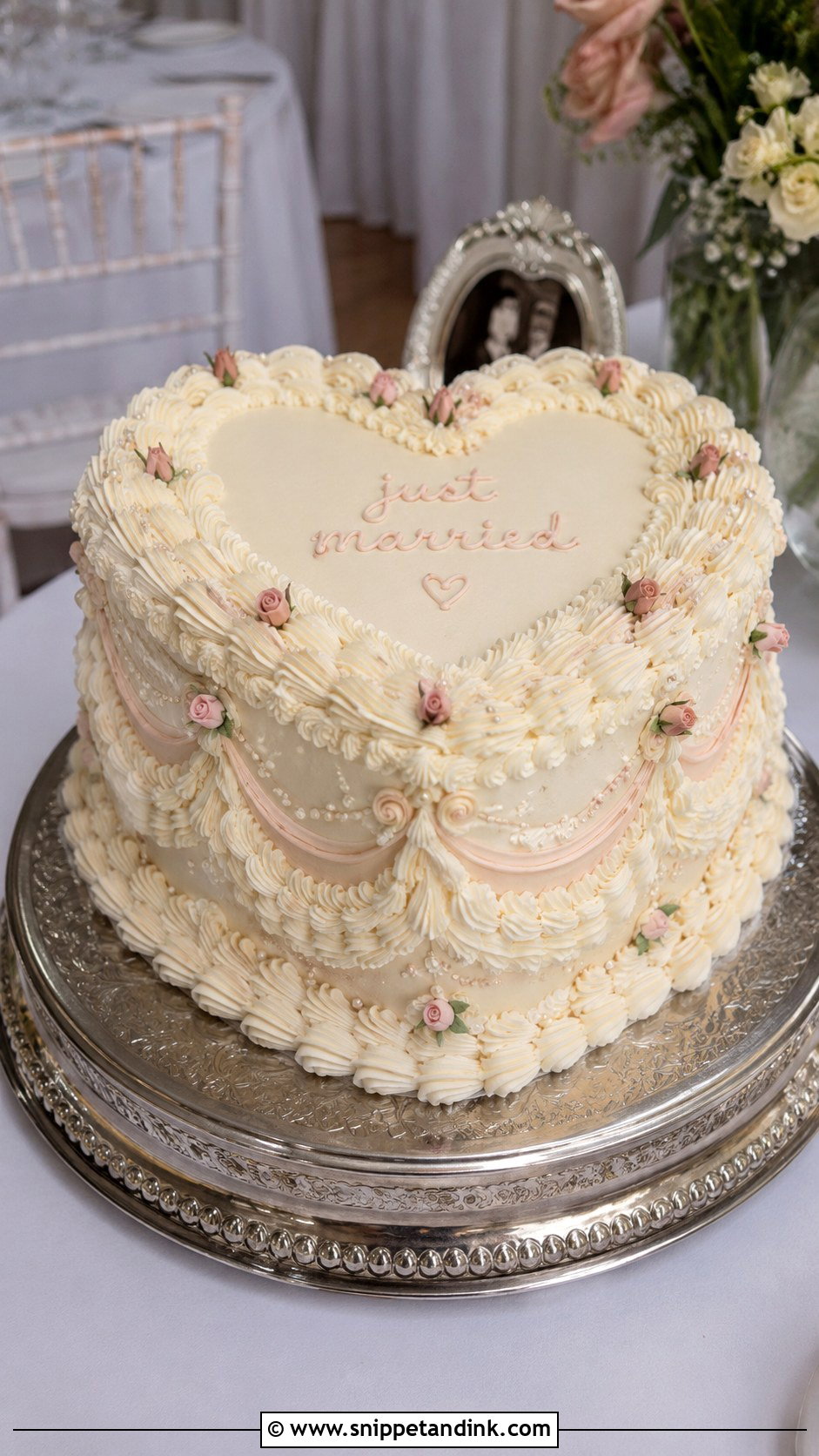 Lambeth Heart Shaped Wedding Cake - Snippet and Ink - 20 Heart Shaped Wedding Cakes