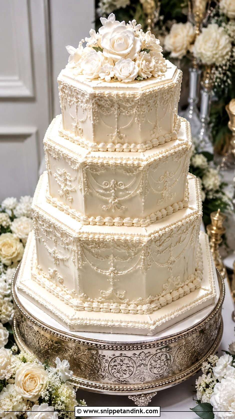 Lambeth Octagon Wedding Cake - Snippet and Ink - 20 Octagon Wedding Cake Ideas