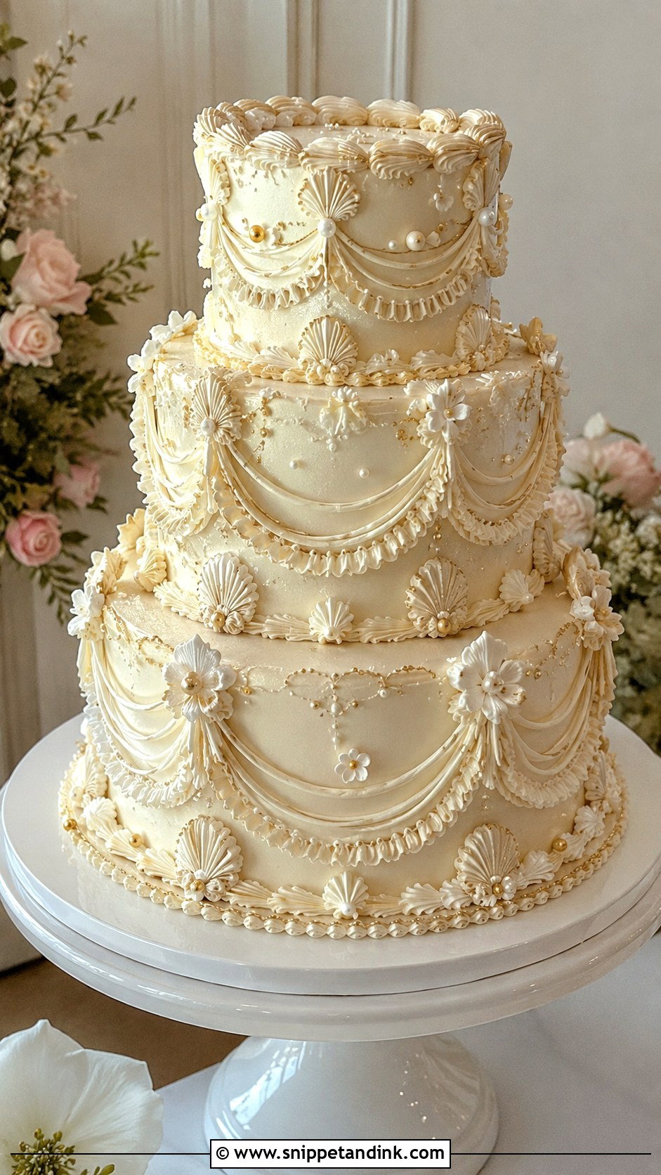 Lambeth Sparkle Wedding Cake - Snippet and Ink - 30 Sparkle Wedding Cake Ideas