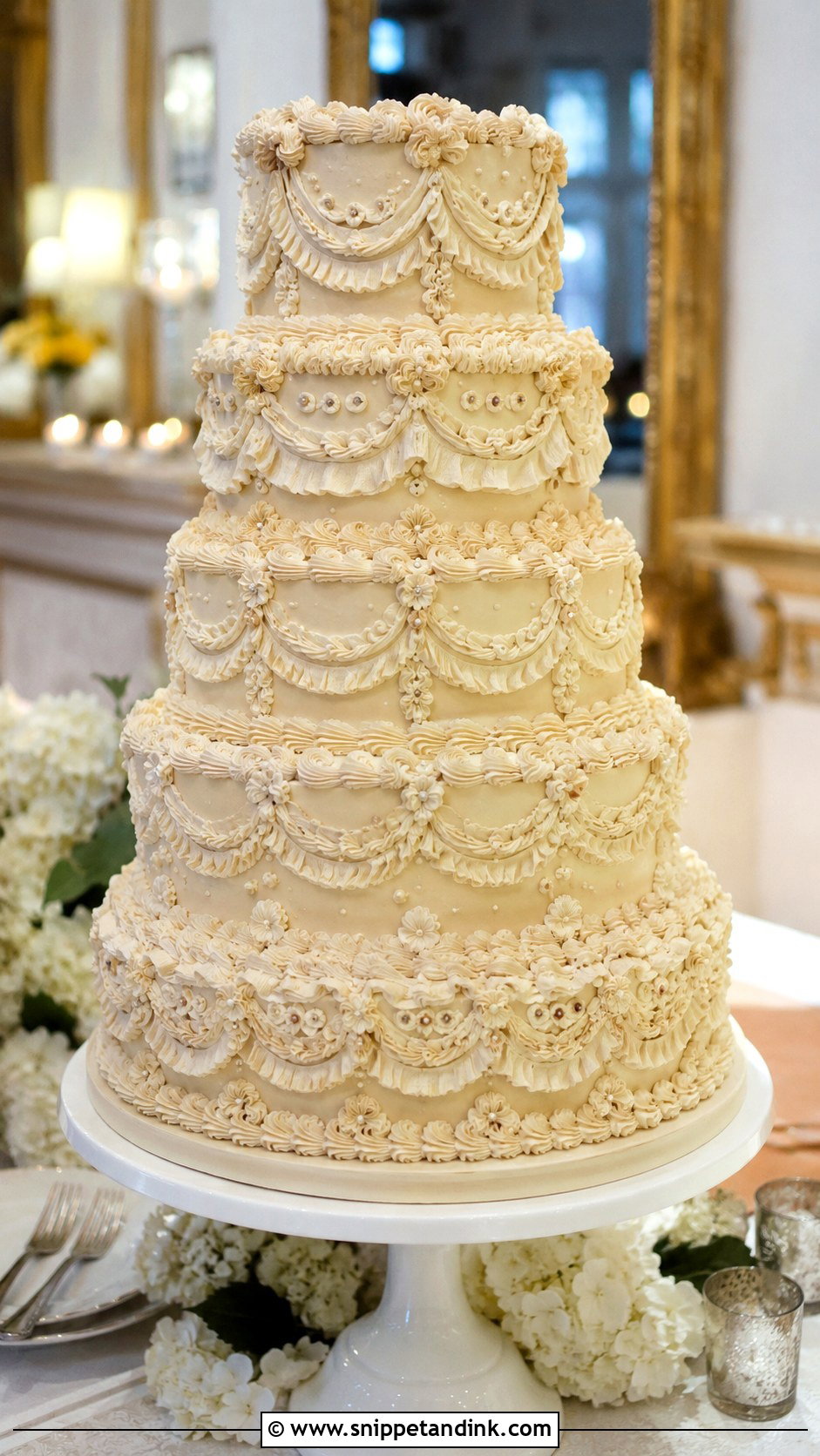 Lambeth Wedding Cake - Snippet and Ink - 20 Classic Wedding Cake Ideas