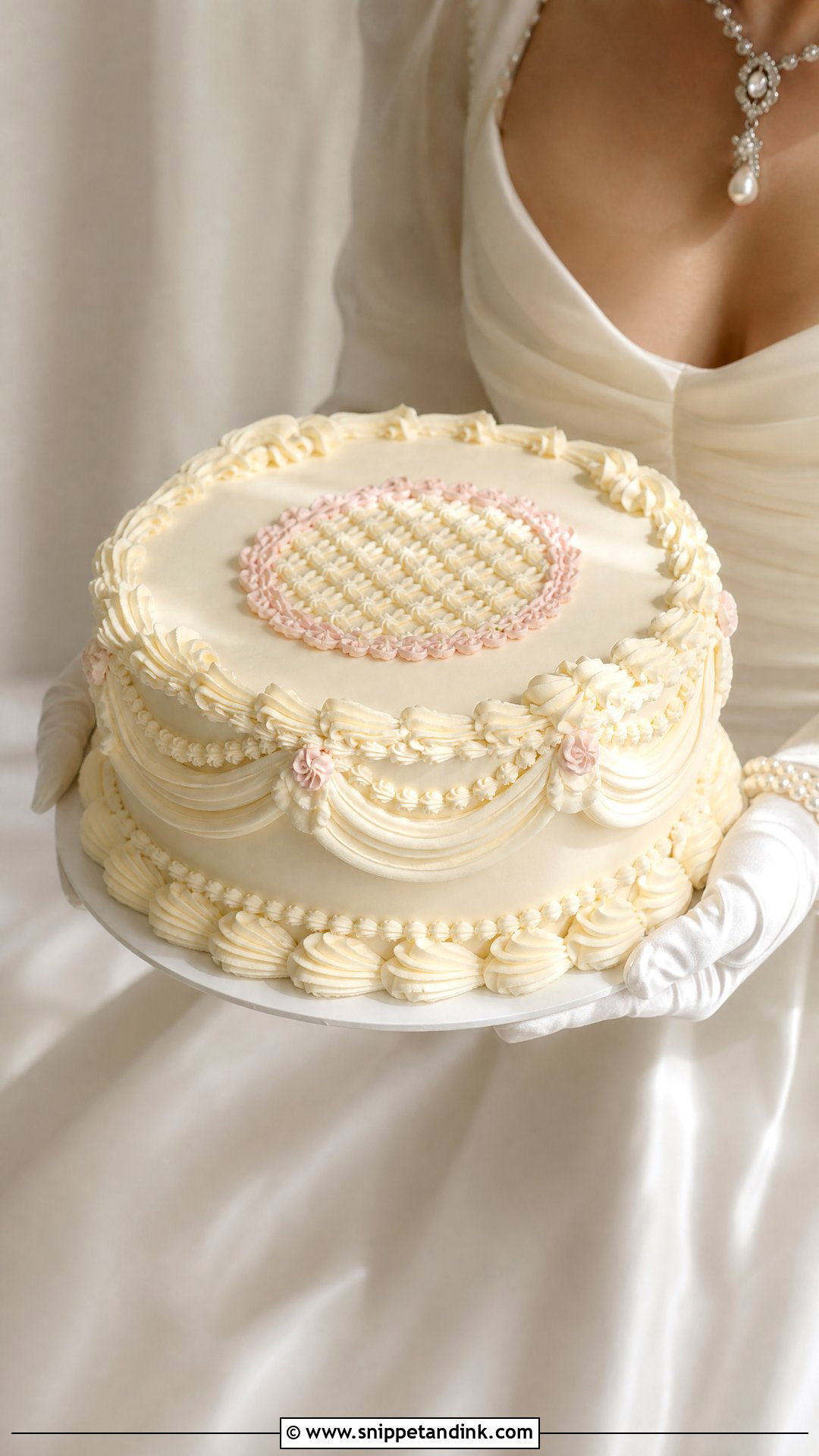 Lambeth Wedding Cake - Snippet and Ink - 20 Person Holding Cake Ideas for Wedding