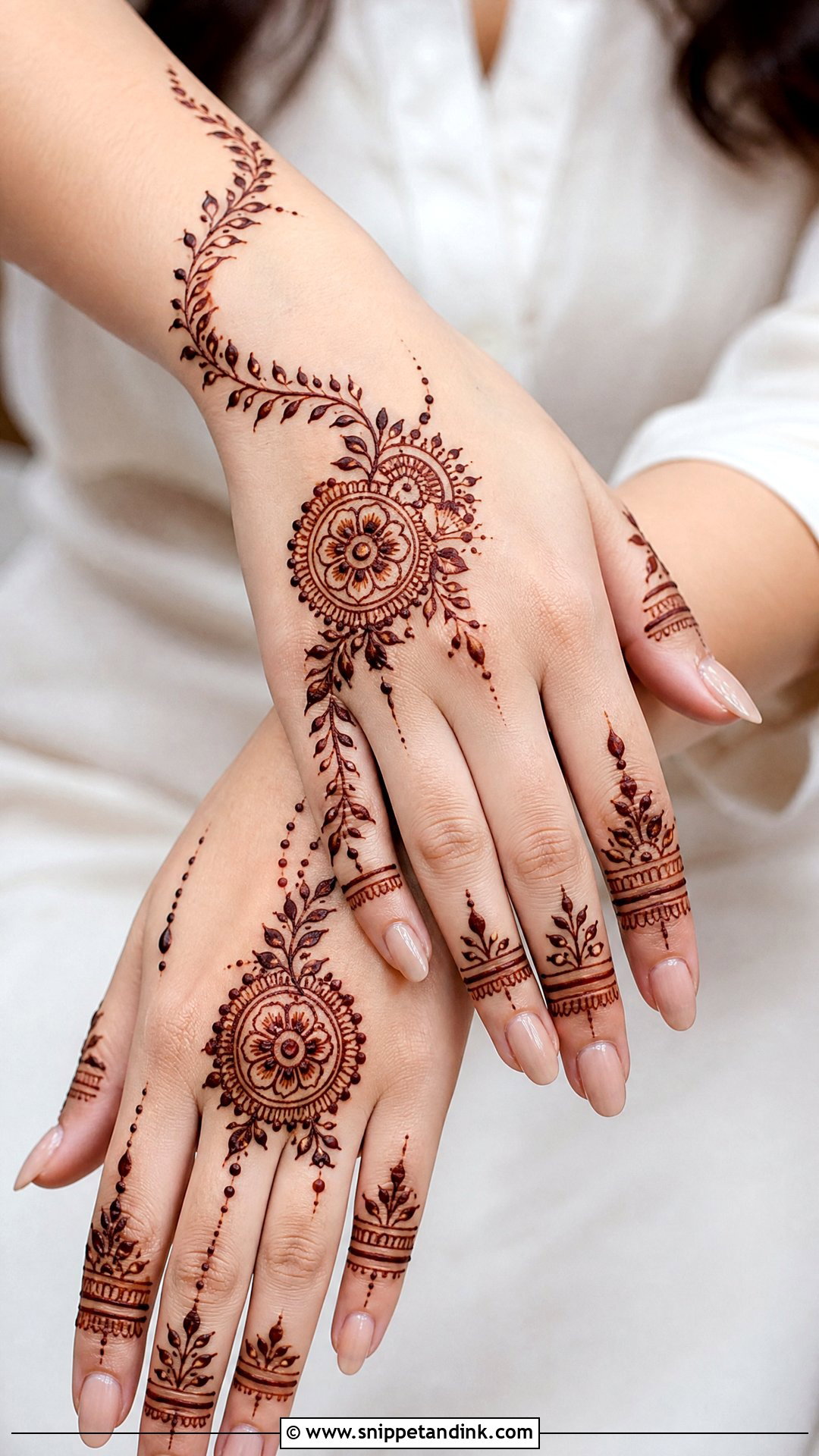 Latest Back Hand Check Mehndi Design - Snippet and Ink - 30 Back Hand Check Mehndi Design Ideas