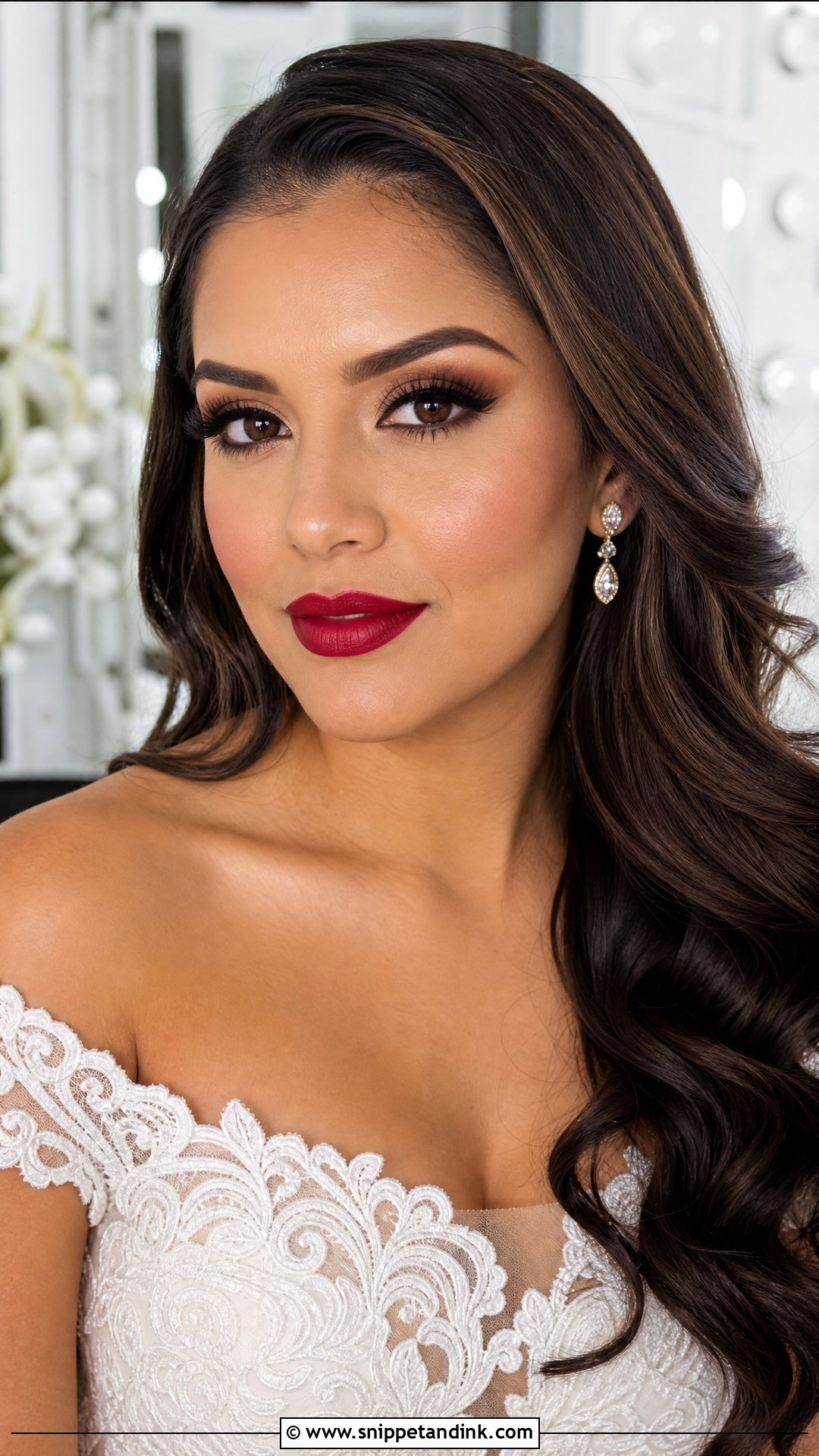 Latina Bridal Makeup Red Lips - Snippet and Ink - 30 Bridal Makeup Red Lips