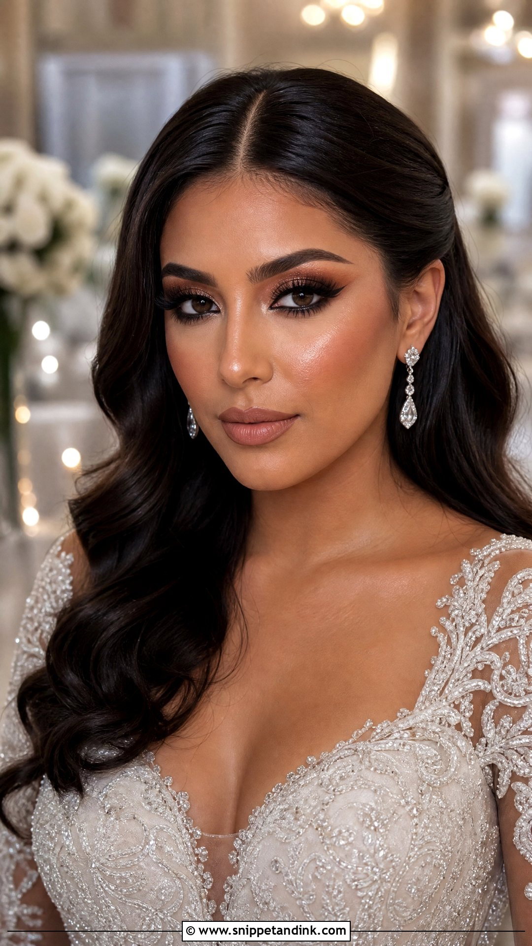 Latina Full Glam Bridal Makeup - Snippet and Ink - 20 Latina Bridal Makeup Ideas