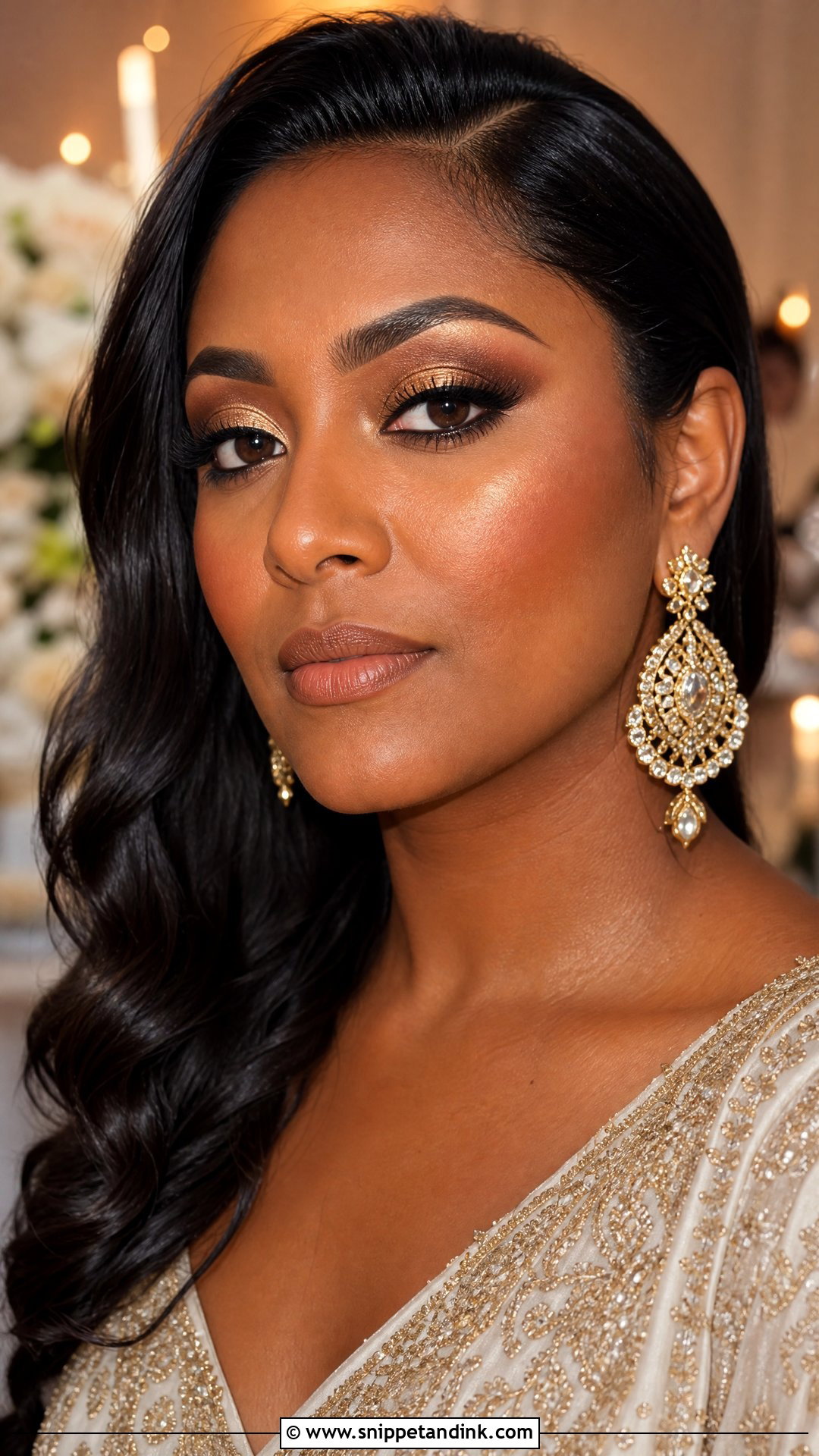 Latina Gold Bridal Makeup - Snippet and Ink - 20 Latina Bridal Makeup Ideas