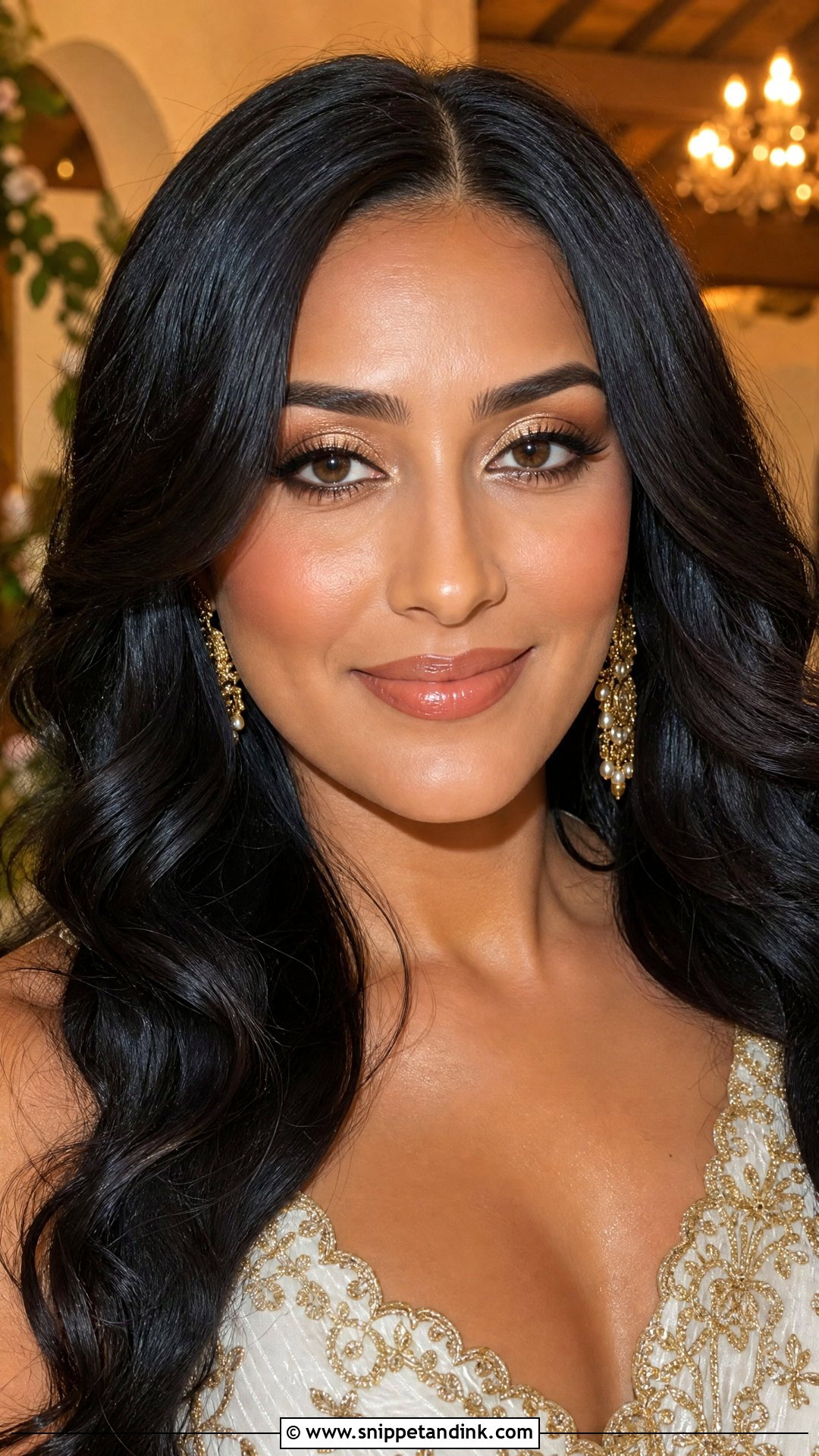 Latina Gold Eyeshadow Wedding Makeup - Snippet and Ink - 20 Latina Wedding Makeup Ideas