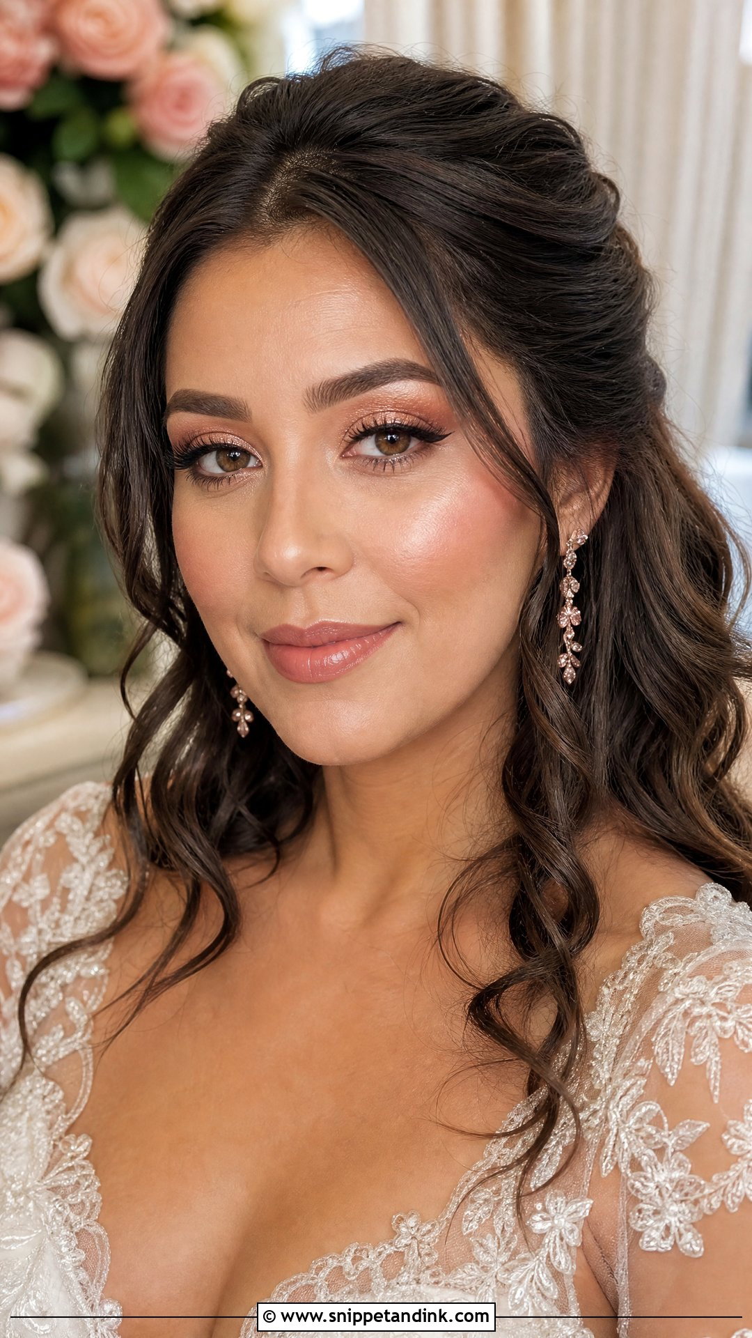 Latina Rose Gold Bridal Makeup - Snippet and Ink - 20 Latina Bridal Makeup Ideas