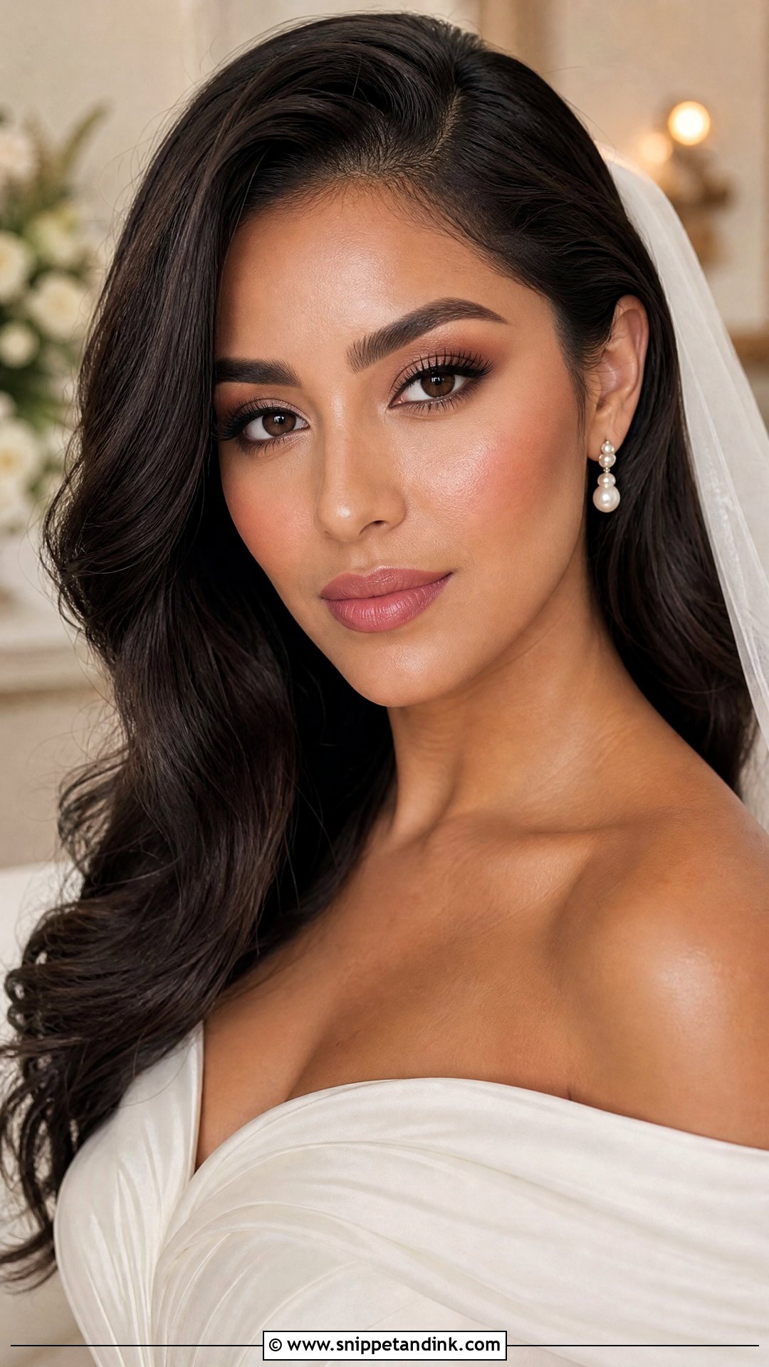 Latina Soft Glam Bridal Makeup - Snippet and Ink - 20 Latina Bridal Makeup Ideas