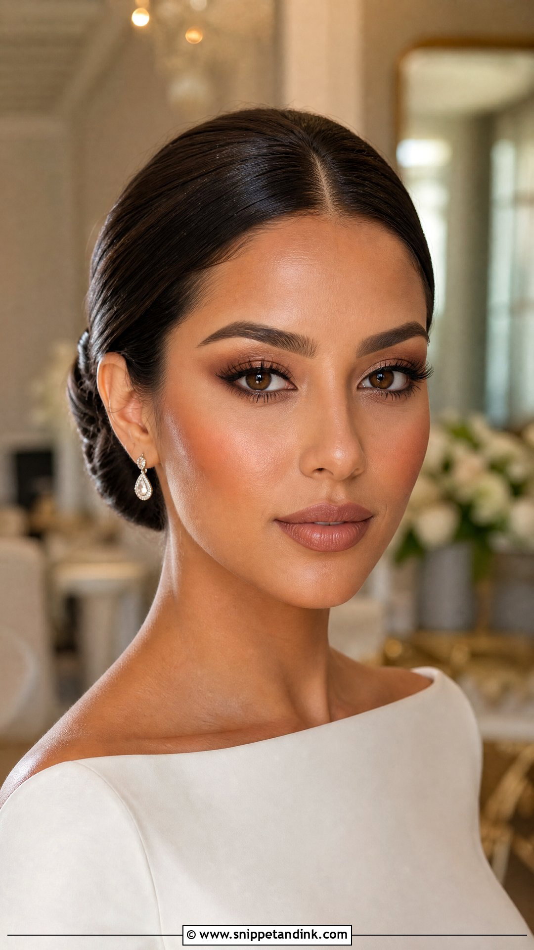 Latte Bridal Makeup - Snippet and Ink - 35 Bride Makeup Ideas
