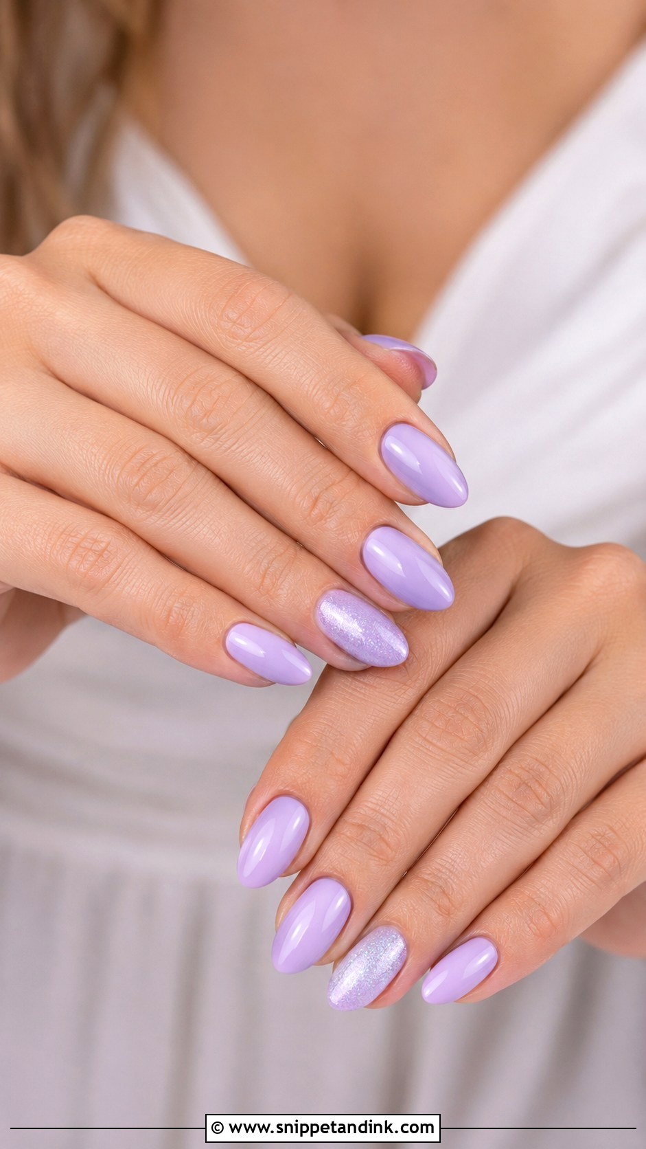 Lavender Almond Wedding Guest Nails - Snippet and Ink - 20 Almond Wedding Guest Nails Ideas