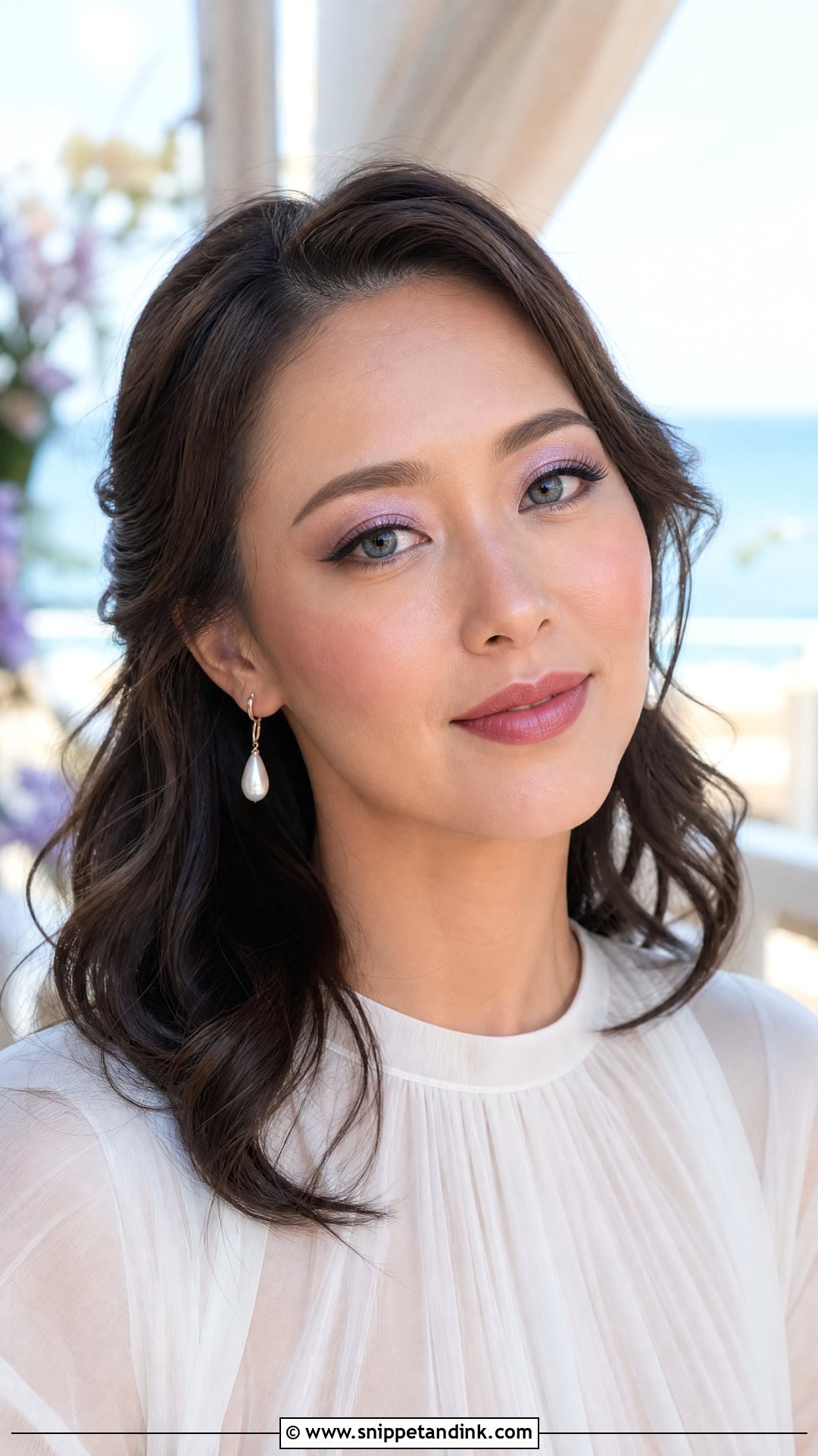 Lavender Beach Wedding Makeup For Blue Eyes - Snippet and Ink - 20 Beach Wedding Makeup for Blue Eyes