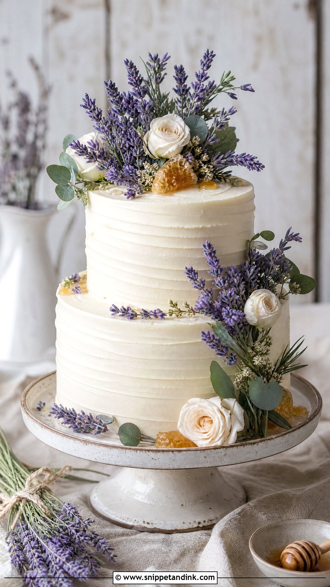 Lavender Bouquet Wedding Cake - Snippet and Ink - 30 Cake Bouquet Ideas for Wedding