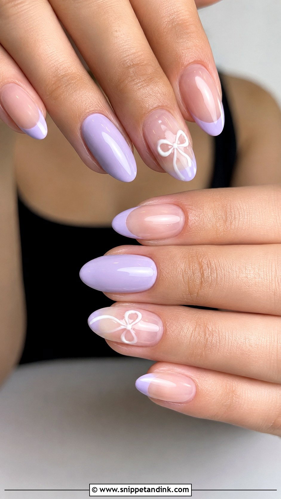 Lavender Bow Wedding Nails - Snippet and Ink - 20 Lavender Wedding Nails
