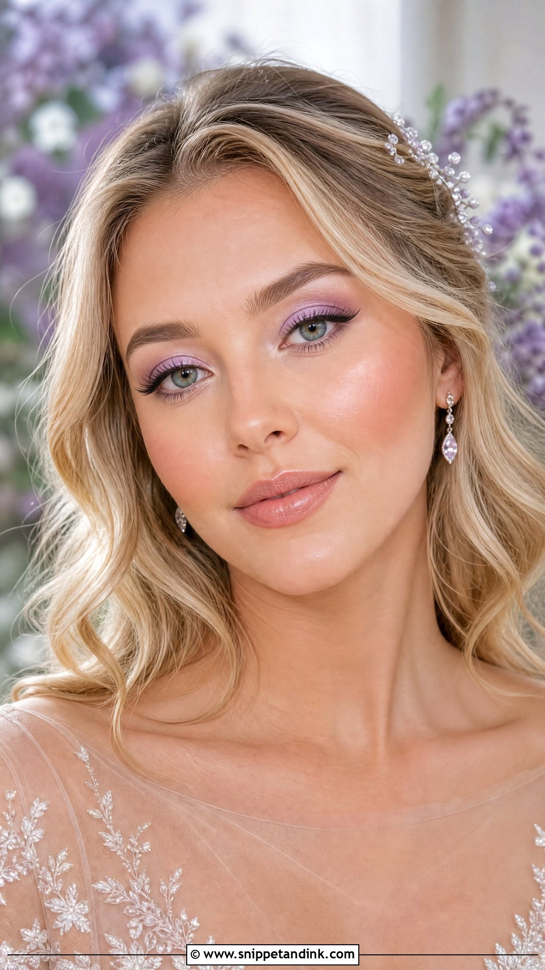 Lavender Bridal Makeup - Snippet and Ink - 20 Purple Wedding Makeup Ideas
