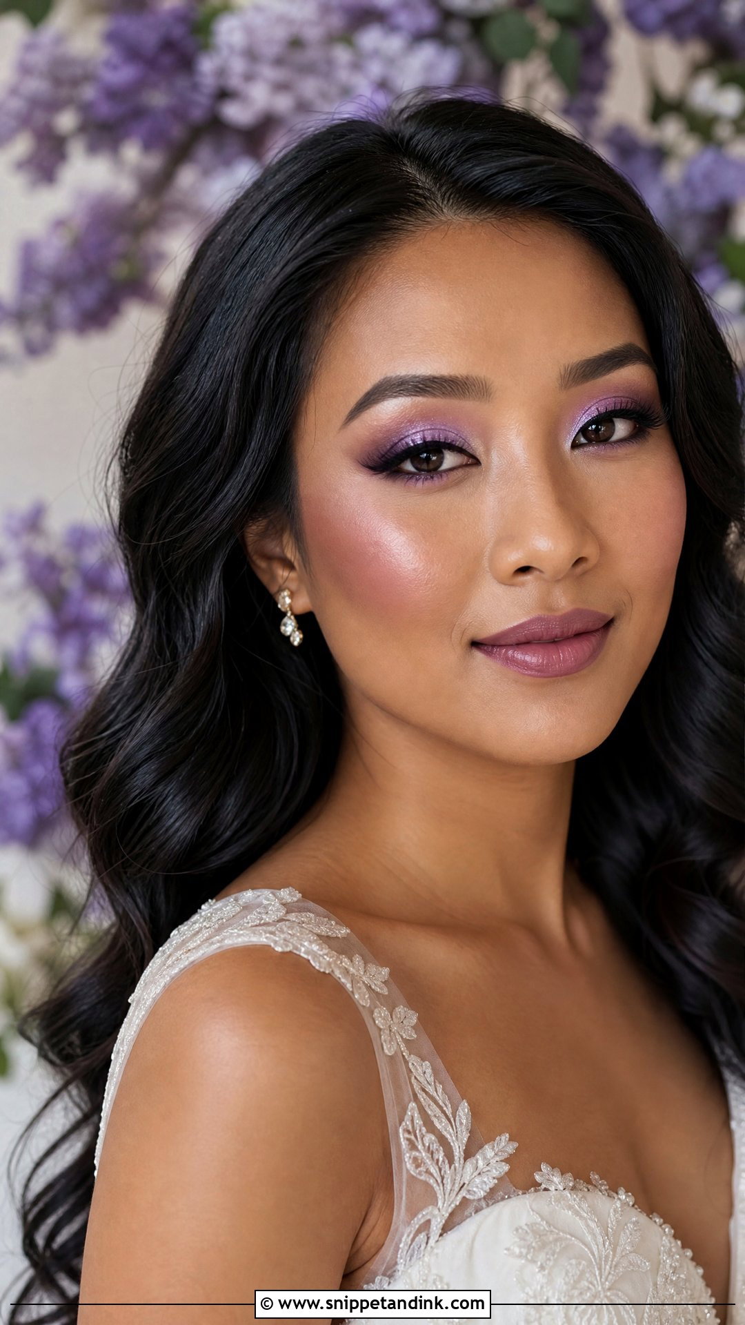 Lavender Bridal Makeup - Snippet and Ink - 20 Whimsical Wedding Makeup Ideas