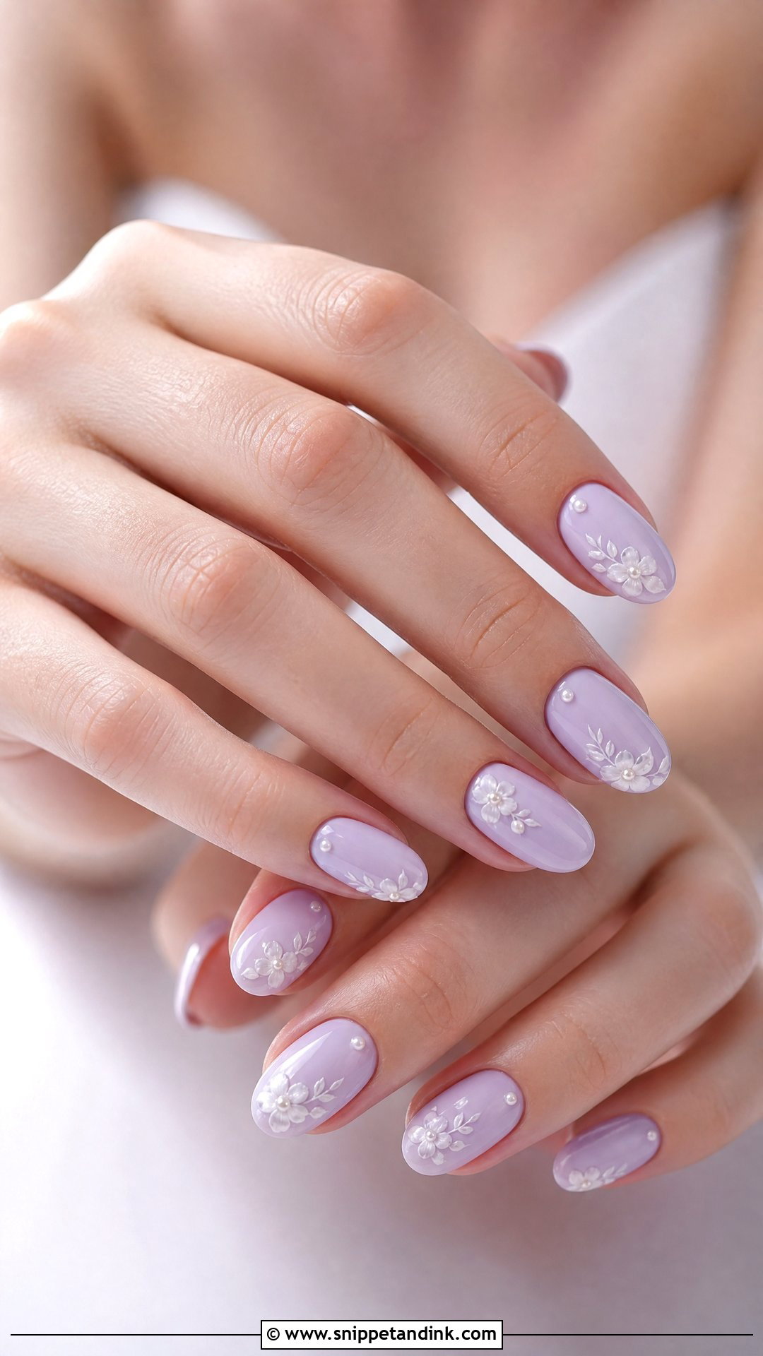 Lavender Bridal Nails - Snippet and Ink - 25 Fun Bridal Nails