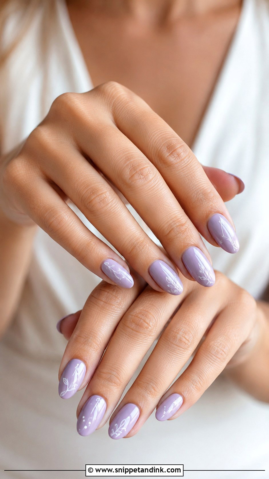 Lavender Bridal Nails - Snippet and Ink - 20 Bridal Nail Color Ideas