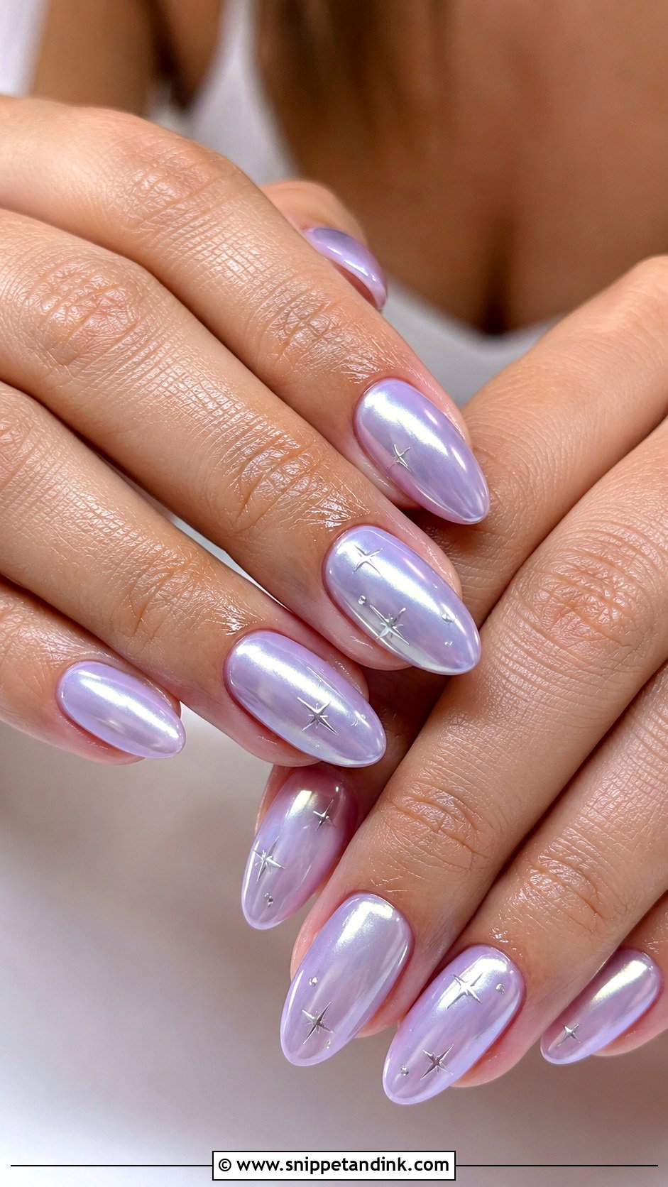 Lavender Chrome Hens Party Nails - Snippet and Ink - 20 Hens Party Nails