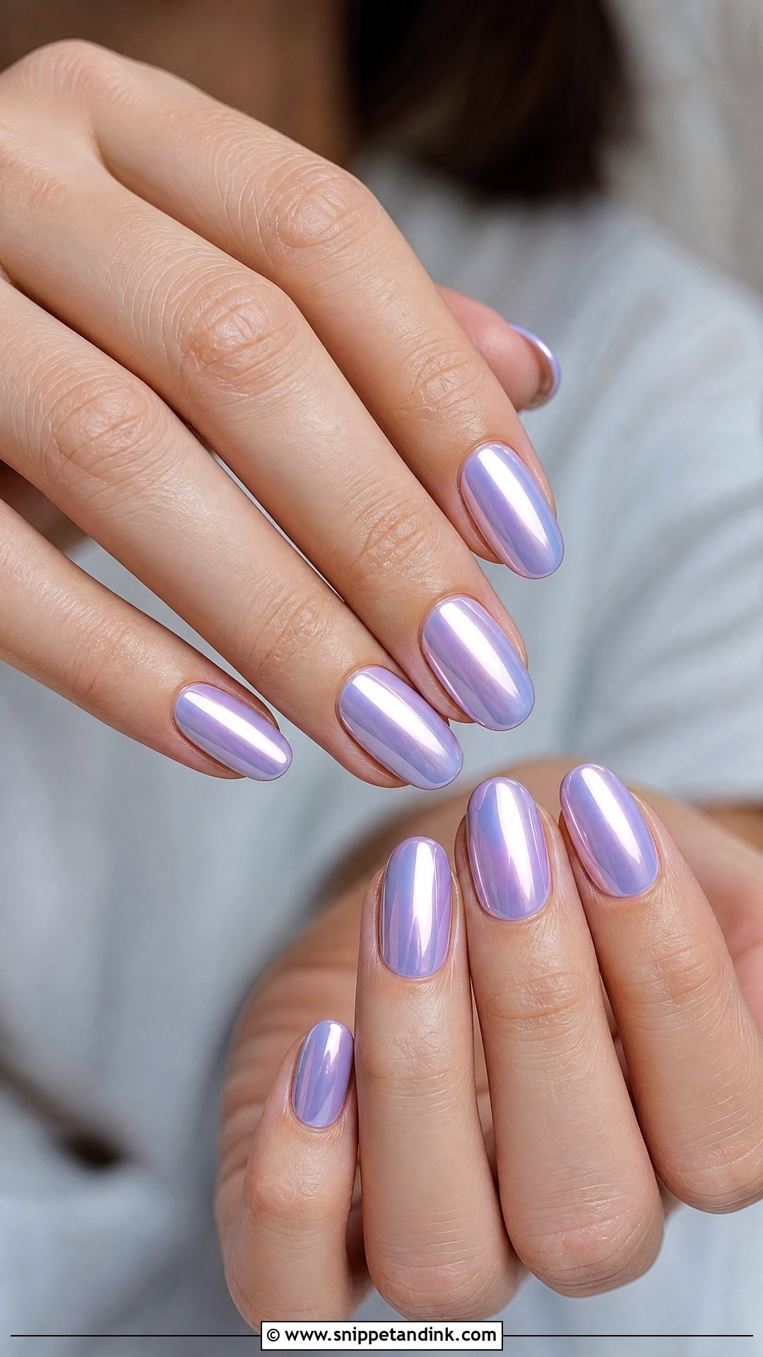 Lavender Chrome Nails - Snippet and Ink - 30 Nails for Wedding Guest