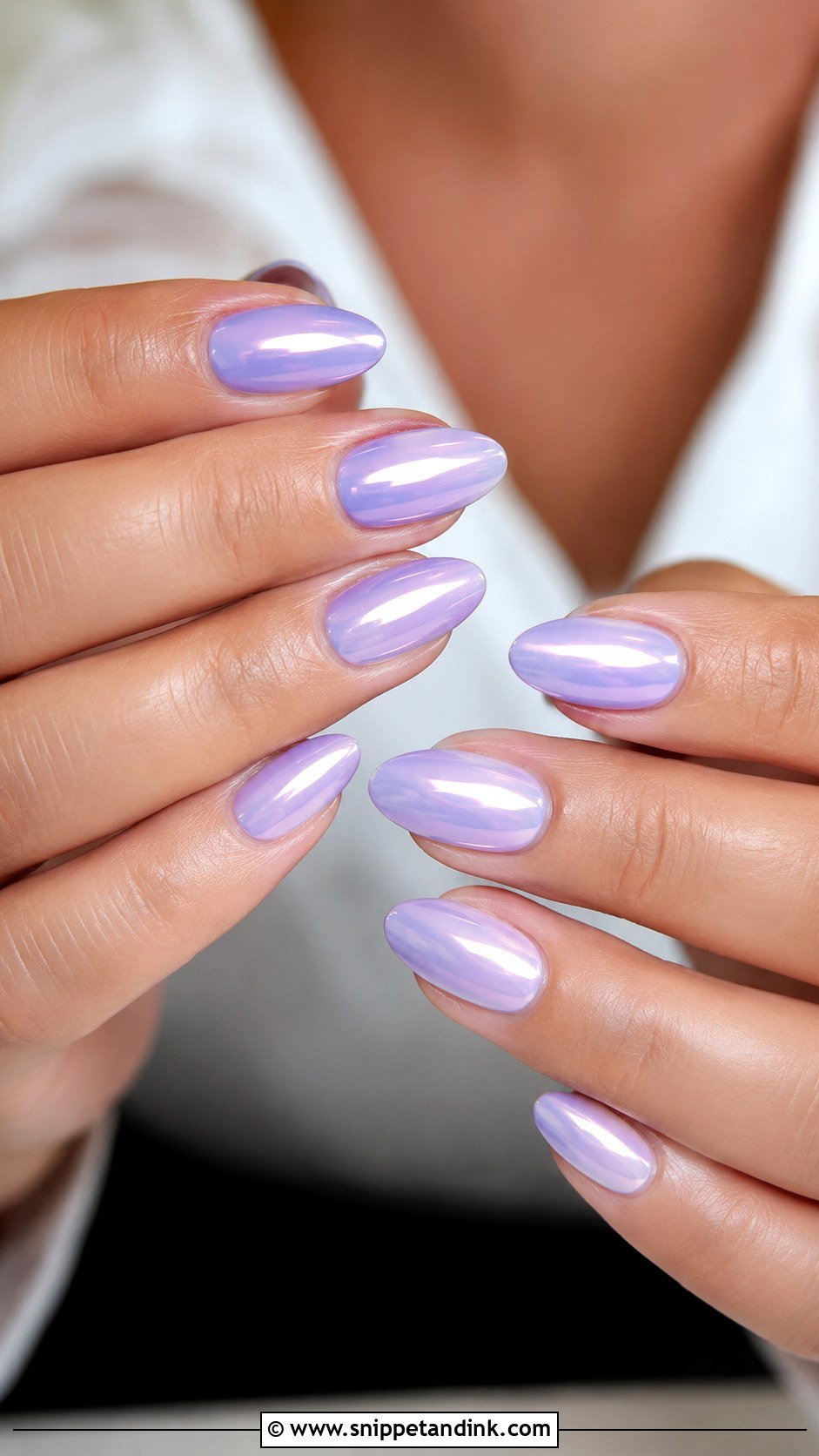 Lavender Chrome Nails - Snippet and Ink - 20 Nail Inspo for Wedding Guest Ideas
