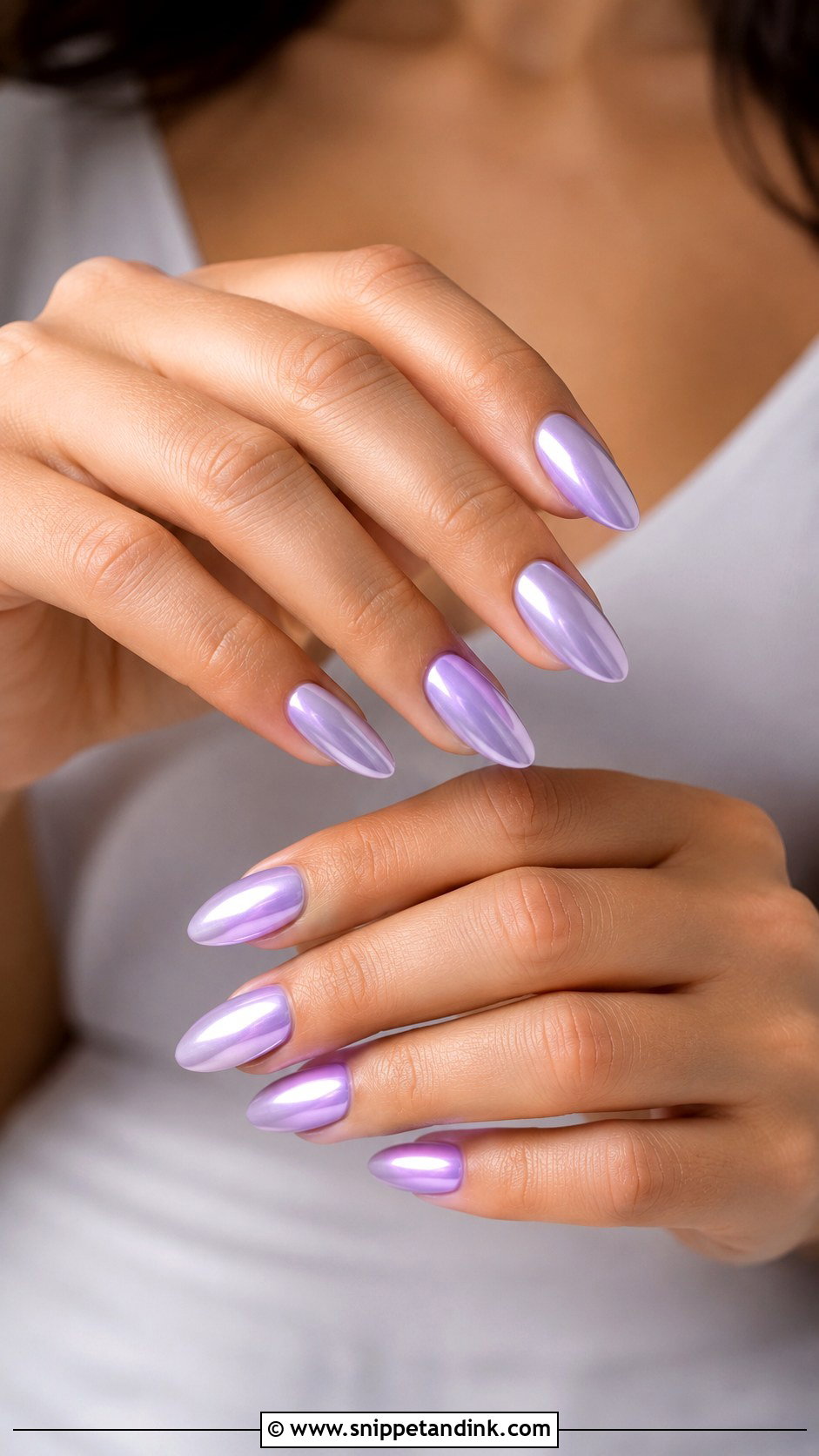 Lavender Chrome Wedding Nails - Snippet and Ink - 20 Lavender Wedding Nails