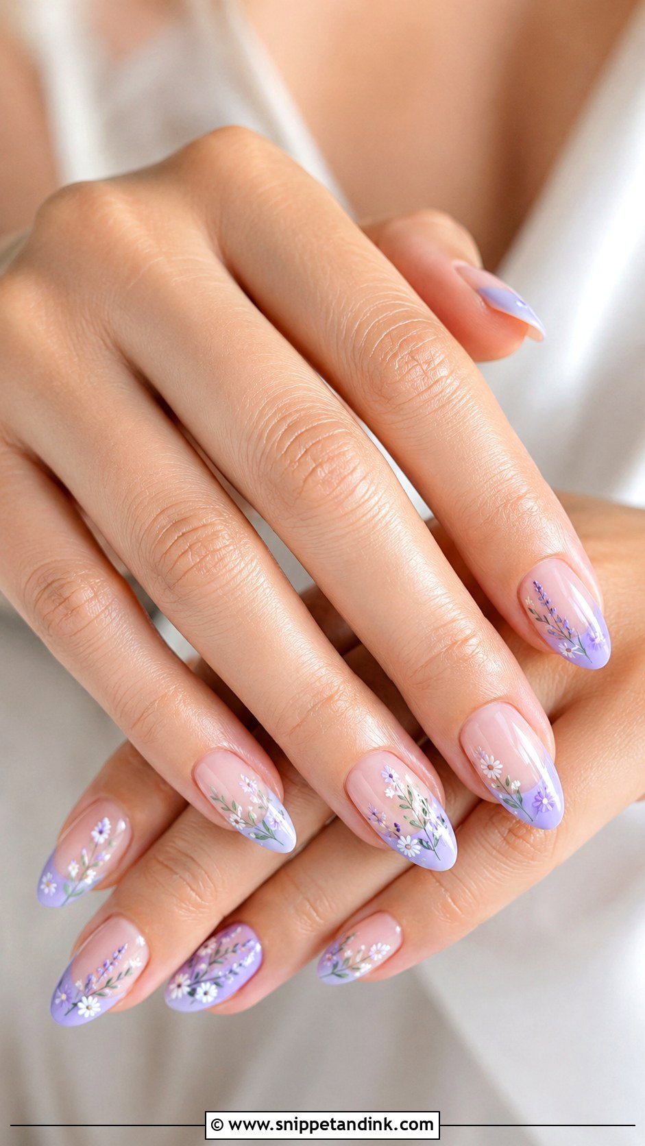 Lavender Floral Wedding Nails - Snippet and Ink - 20 Lavender Wedding Nails