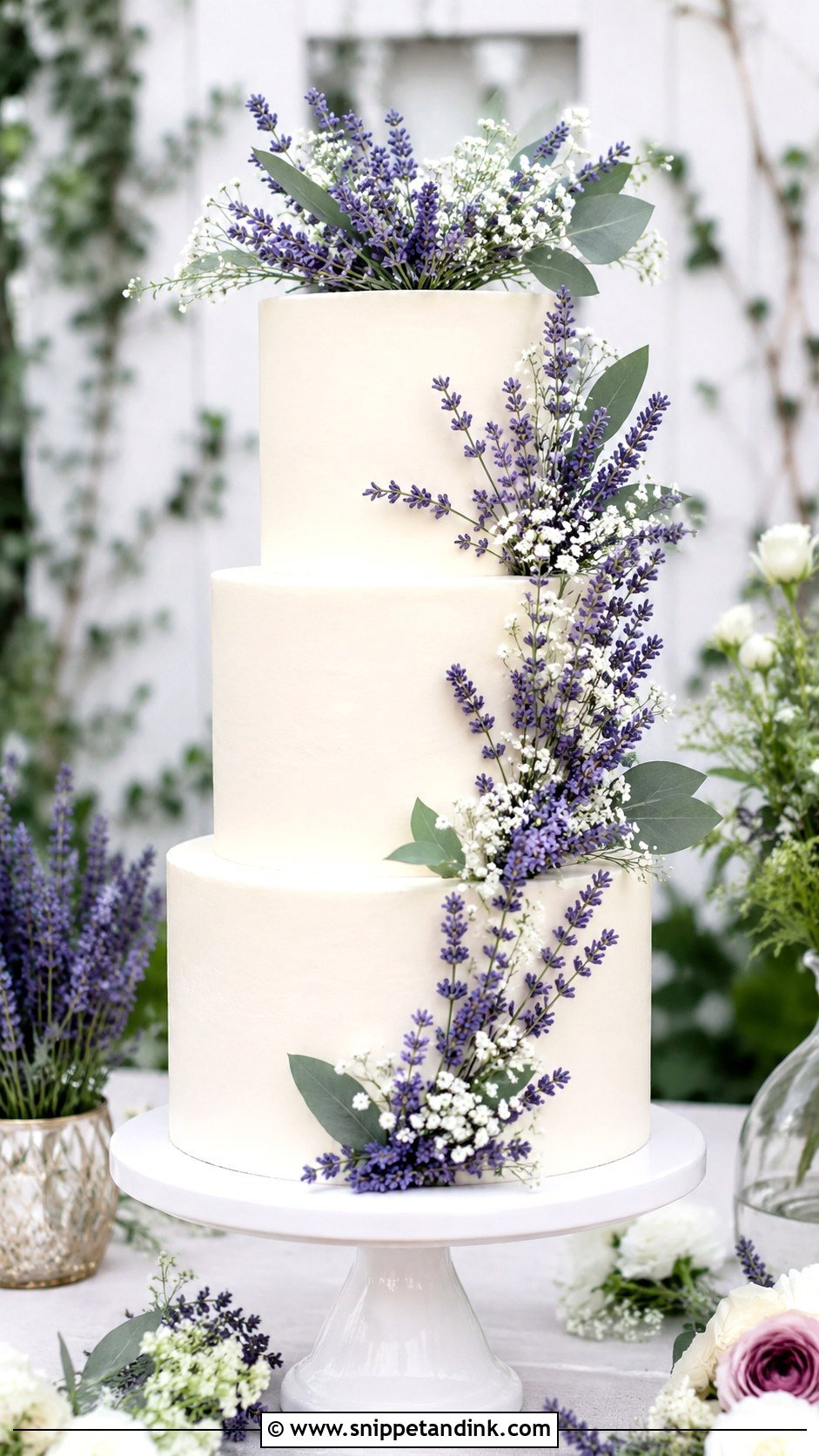 Lavender Flower Wedding Cake - Snippet and Ink - 20 Lavender Flower Cake Ideas for Wedding