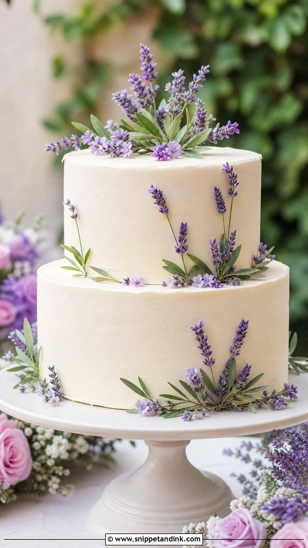 Lavender Flower Wedding Cake - Snippet and Ink - 25 Purple Flower Cake Ideas for Wedding