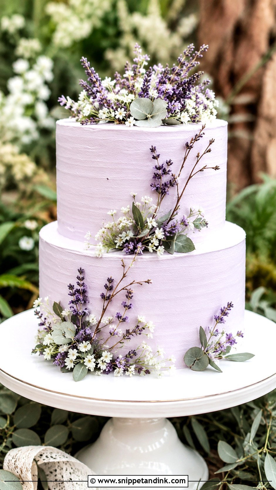Lavender Forest Wedding Cake - Snippet and Ink - 20 Simple Forest Wedding Cake Ideas