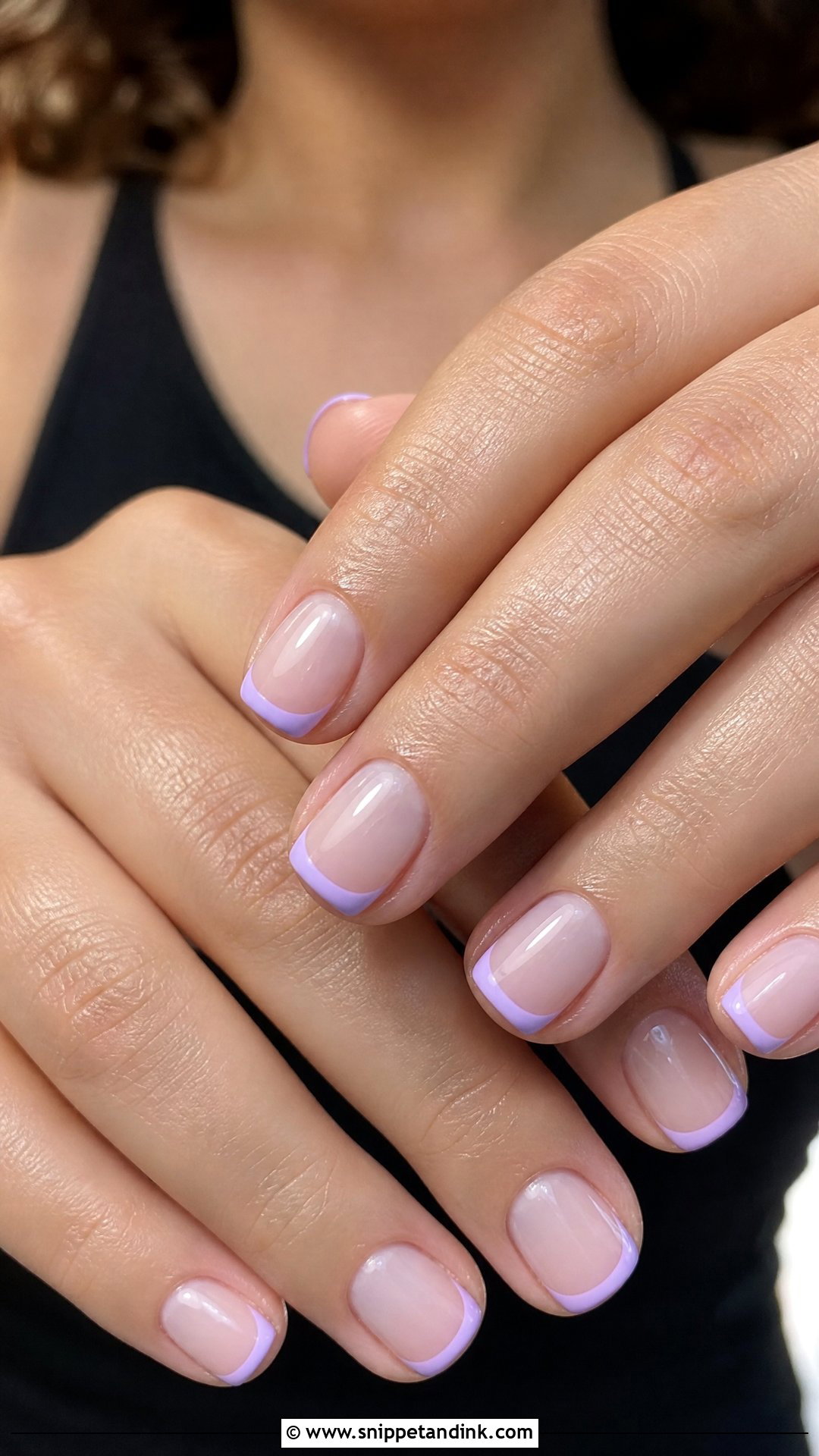 Lavender French Tip Nails - Snippet and Ink - 20 Summer Wedding Guest Nails