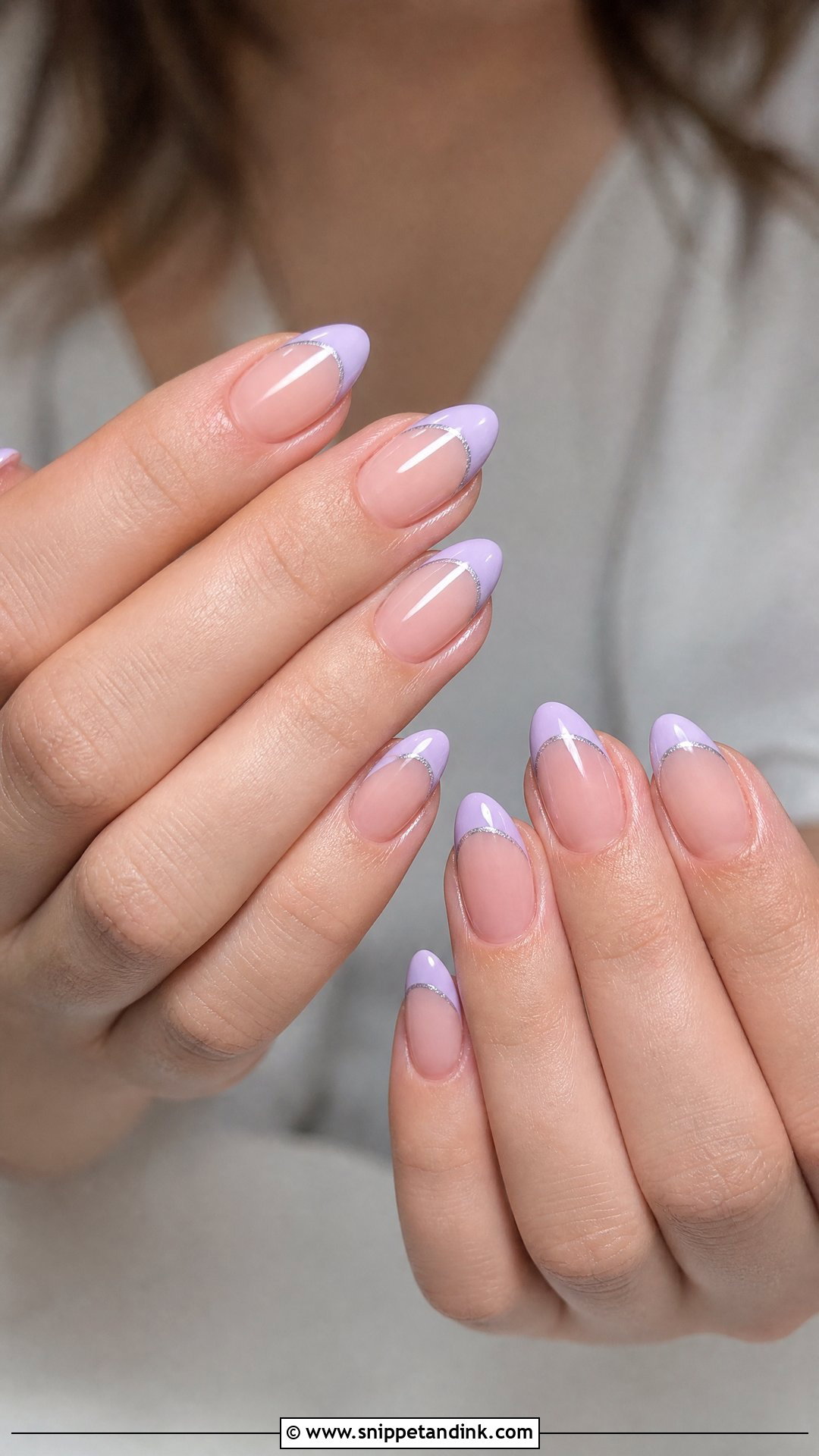 Lavender French Tip Purple Wedding Nails - Snippet and Ink - 25 Purple Wedding Nails