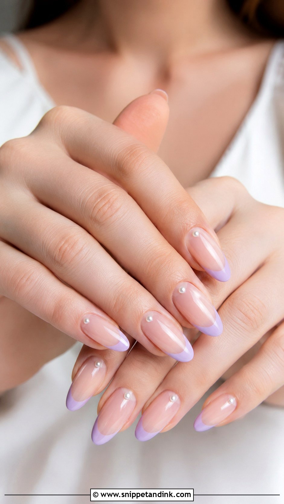 Lavender French Tip Wedding Nails - Snippet and Ink - 20 Purple Wedding Nails for Bride