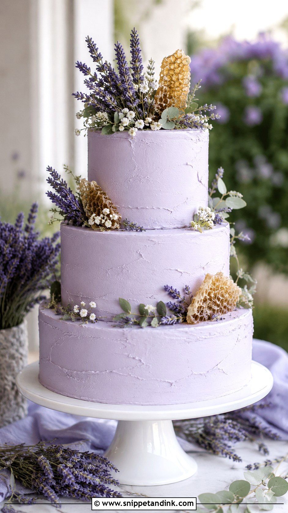 Lavender Garden Wedding Cake - Snippet and Ink - 20 Romantic Garden Wedding Cake Ideas