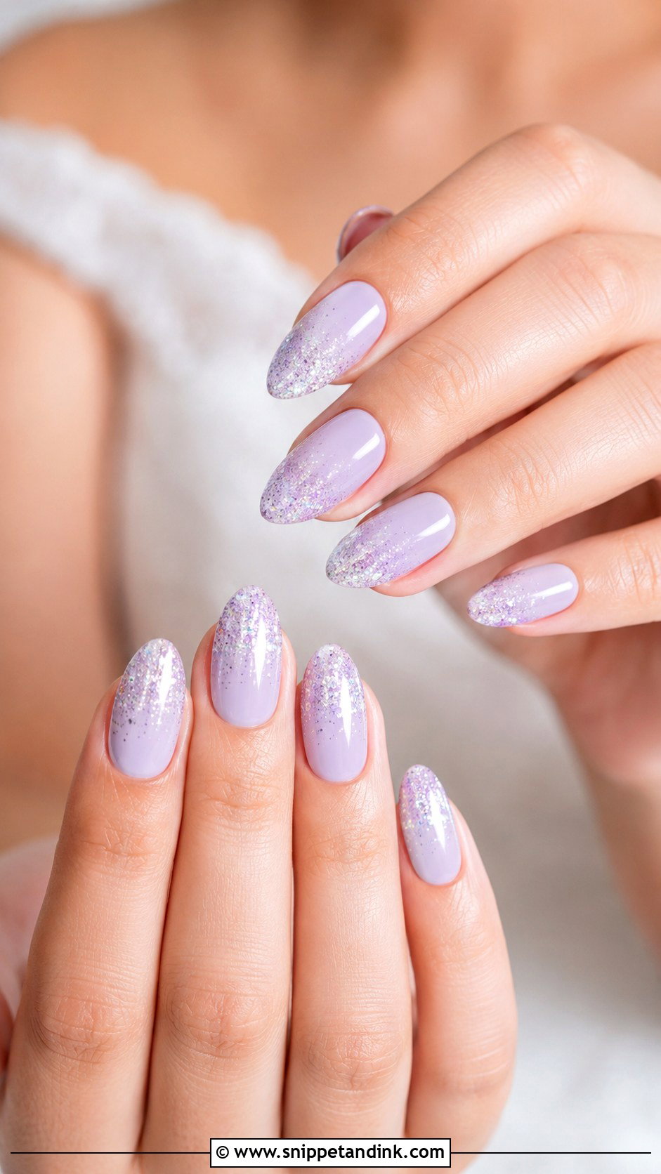 Lavender Glitter Wedding Nails - Snippet and Ink - 20 Lavender Wedding Nails