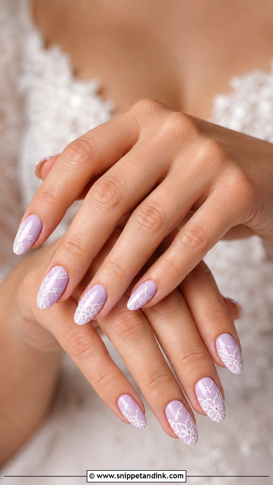 Lavender Lace Wedding Nails - Snippet and Ink - 20 Lavender Wedding Nails