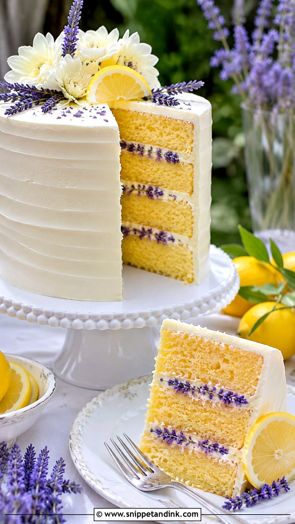 Lavender Lemon Wedding Cake - Snippet and Ink - 20 Lavender Flower Cake Ideas for Wedding