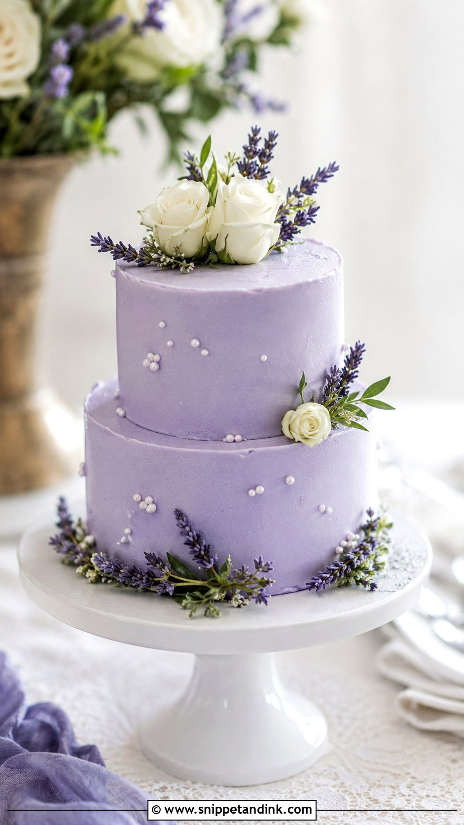 Lavender Mini Wedding Cake - Snippet and Ink - 20 Lavender Flower Cake Ideas for Wedding