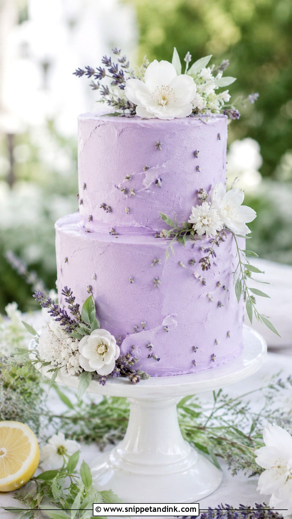 Lavender Olive Oil Wedding Cake - Snippet and Ink - 20 Olive Oil Wedding Cake Ideas