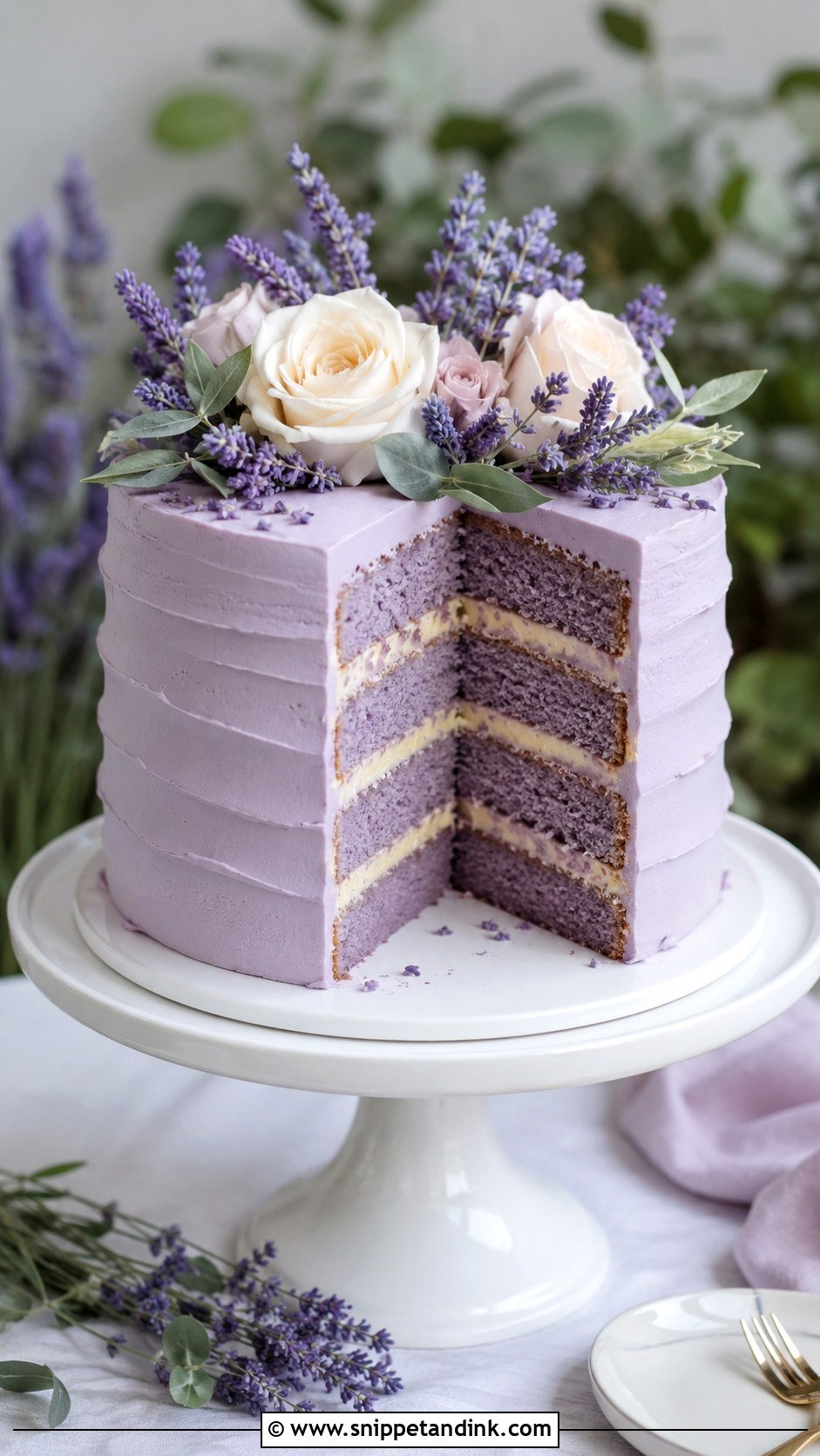 Lavender Sponge Wedding Cake - Snippet and Ink - 25 Sponge Cake Wedding Cakes