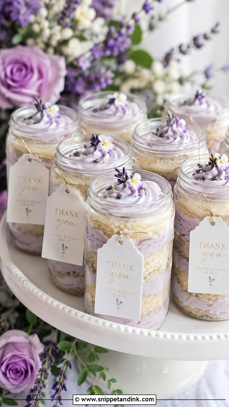 Lavender Vanilla Wedding Cake Jars - Snippet and Ink - 30 Wedding Cake Jars