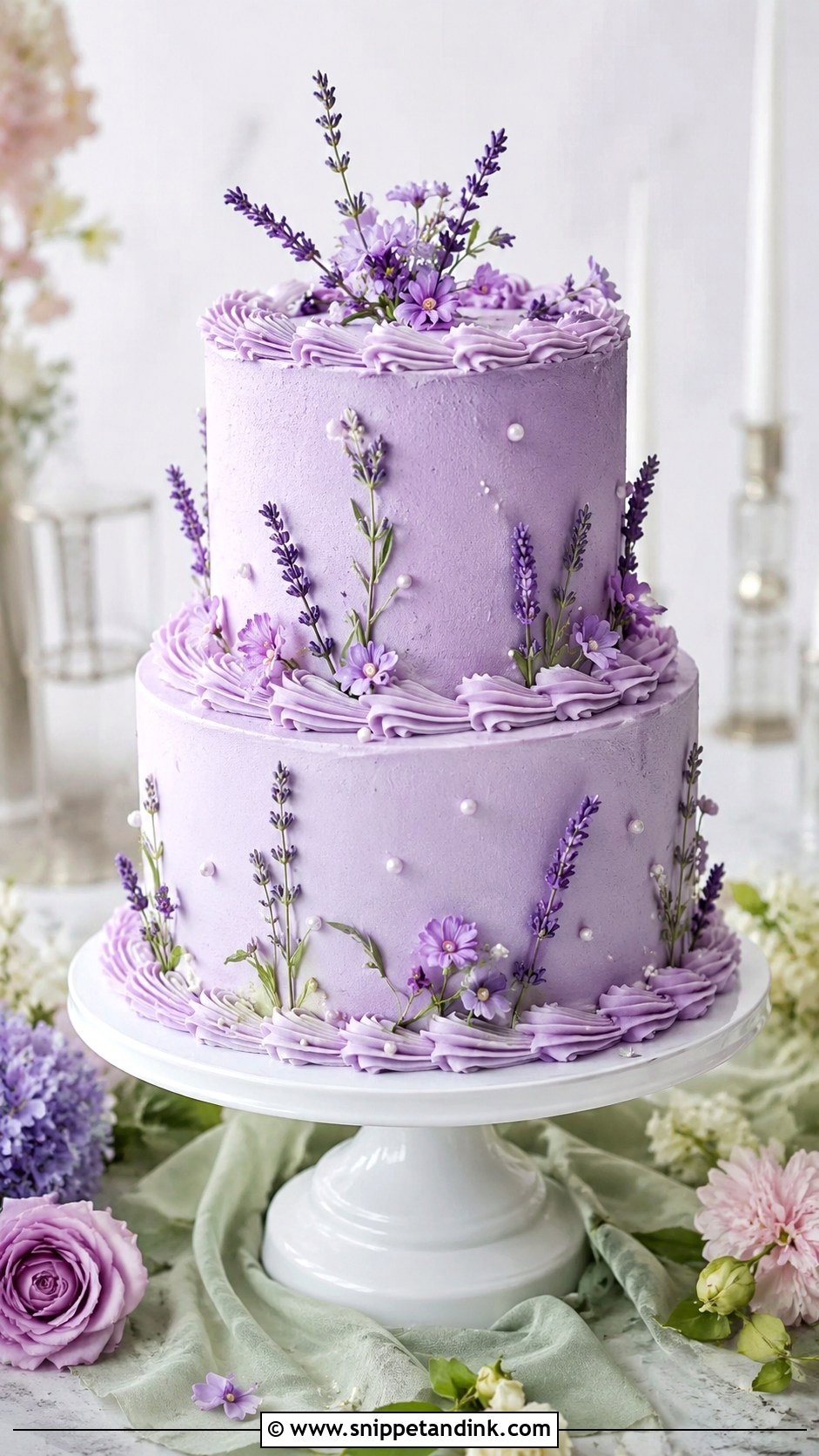 Lavender Wedding Cake - Snippet and Ink - 20 Cute Cake Ideas for Wedding
