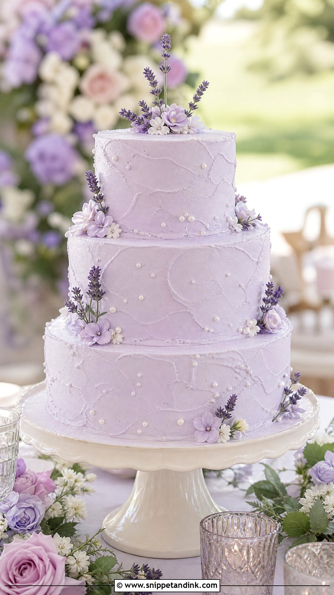 Lavender Wedding Cake - Snippet and Ink - 25 Purple Cake Aesthetic Ideas for Wedding